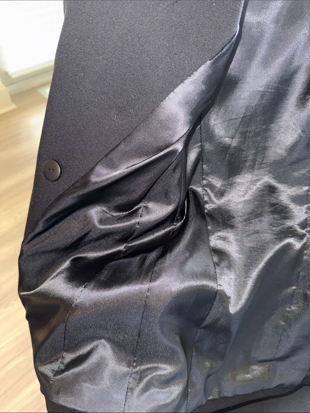Zara Double-Breasted Black Blazer with Gold Buttons - Picture 6 of 7